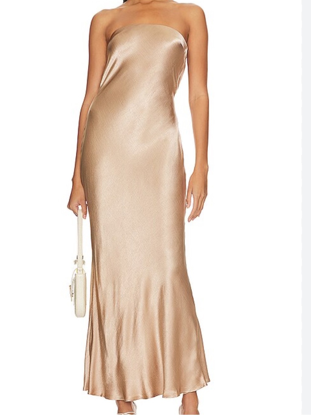 NWT Bec + Bridge moondance strapless dress in sand